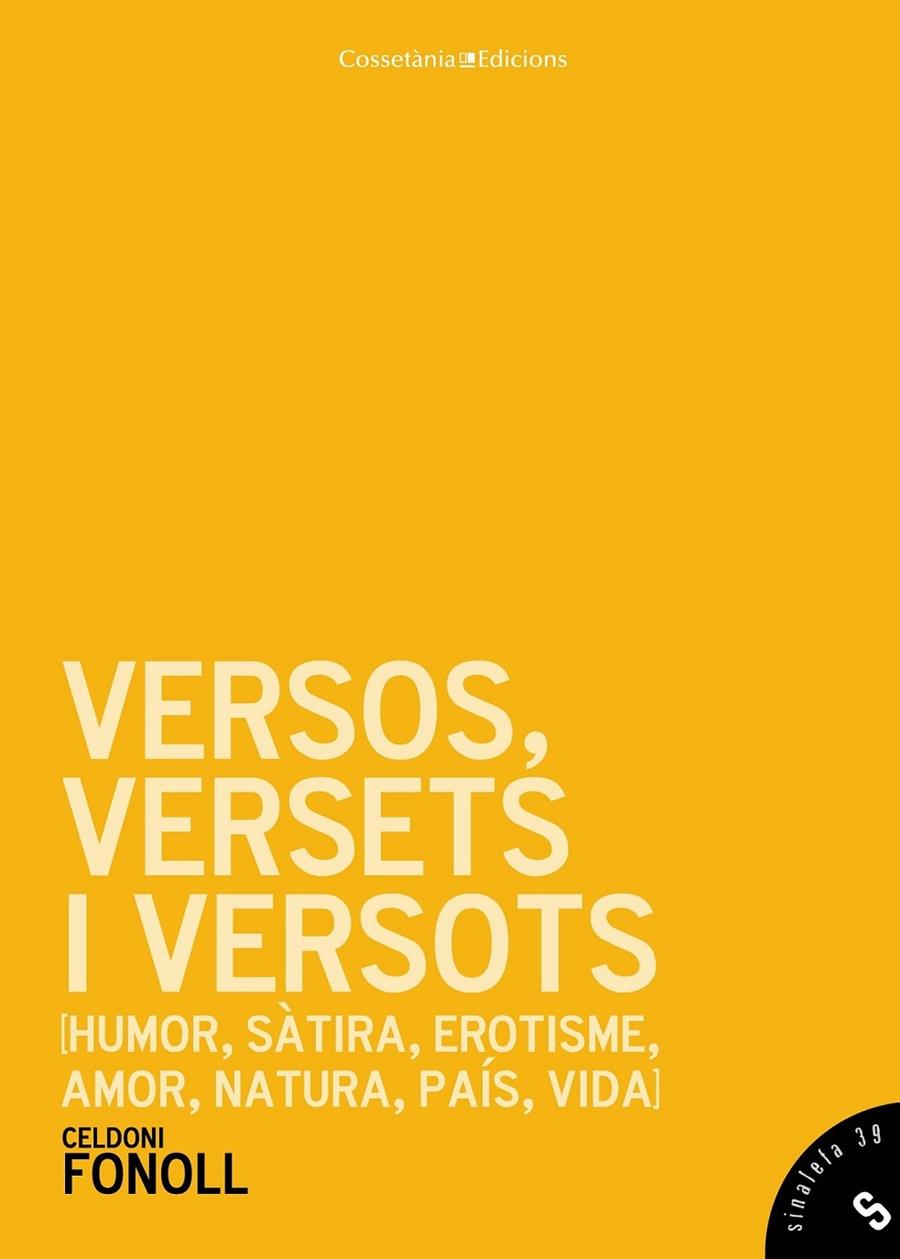 VERSOS, VERSETS I VERSOTS | 9788490342411 | CELDONI FONOLL