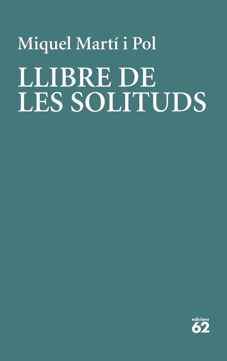 LLIBRE DE LES SOLITUDS | 9788429779226 | MIQUEL MARTI I POL