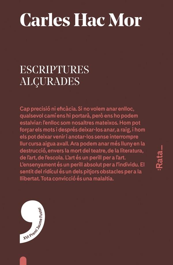 ESCRIPTURES ALÇURADES | 9788416738007 | CARLES HAC MOR