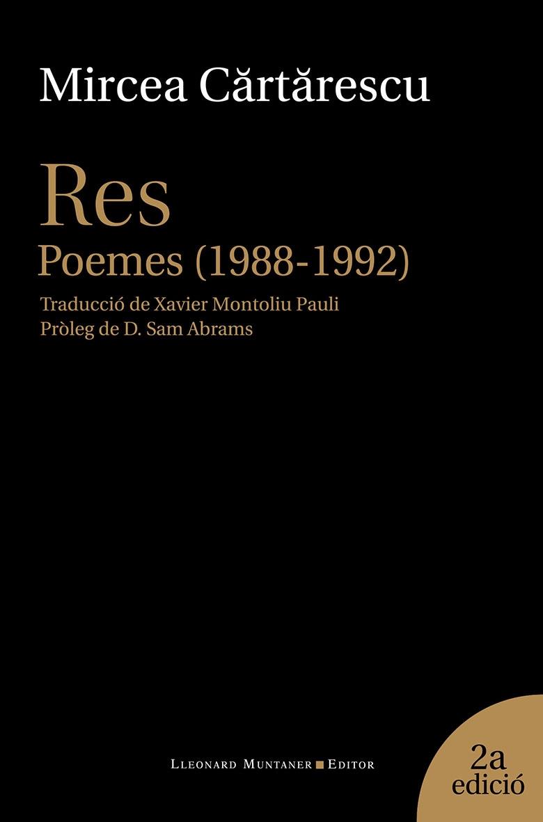 RES    POEMES (1988-1992) | 9788417153243 | MIRCEA CARTARESCU