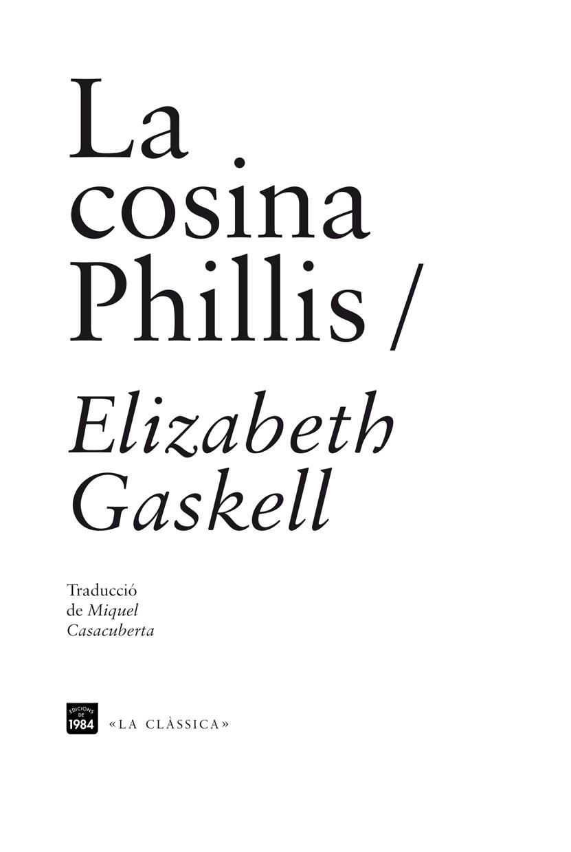 LA COSINA PHILLIS | 9788492440931 | ELIZABETH GASKELL