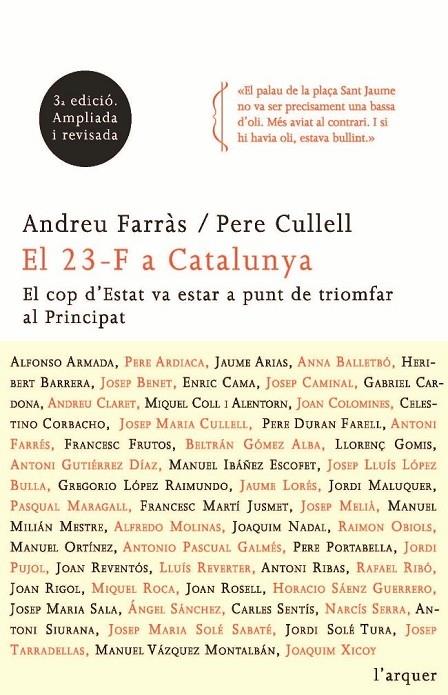 EL 23-F A CATALUNYA. EL COP D'ESTAT VA ESTAR A PUNT DE TRIOM | 9788466411271 | ANDREU FARRAS / PERE CULLELL