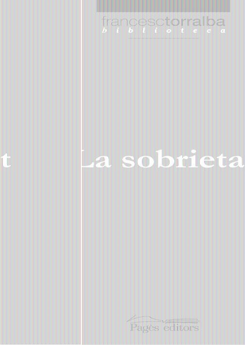 LA SOBRIETAT | 9788497796163 | TORRALBA ROSELLO, FRANCESC (1967- )