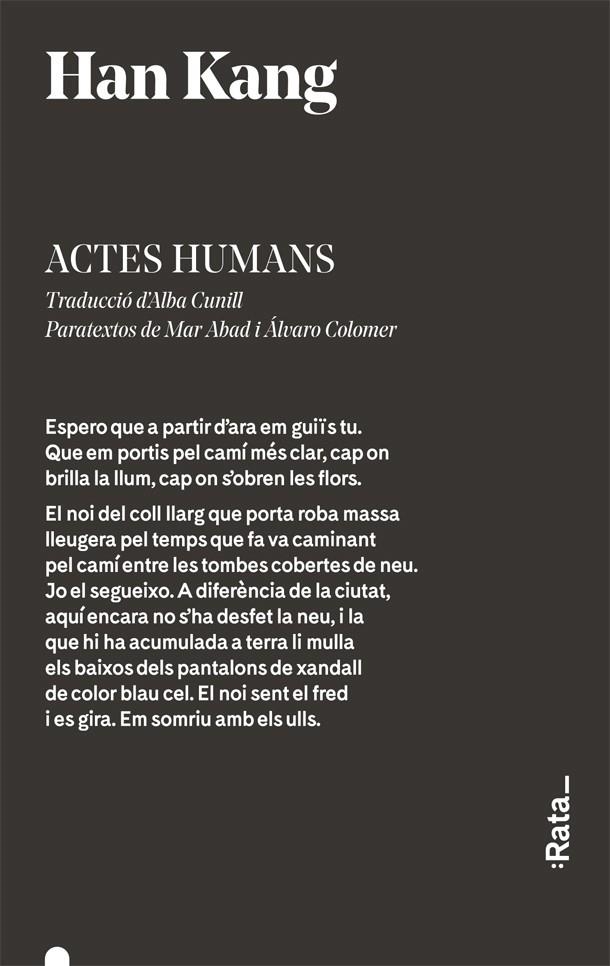 ACTES HUMANS | 9788416738359 | HAN KANG