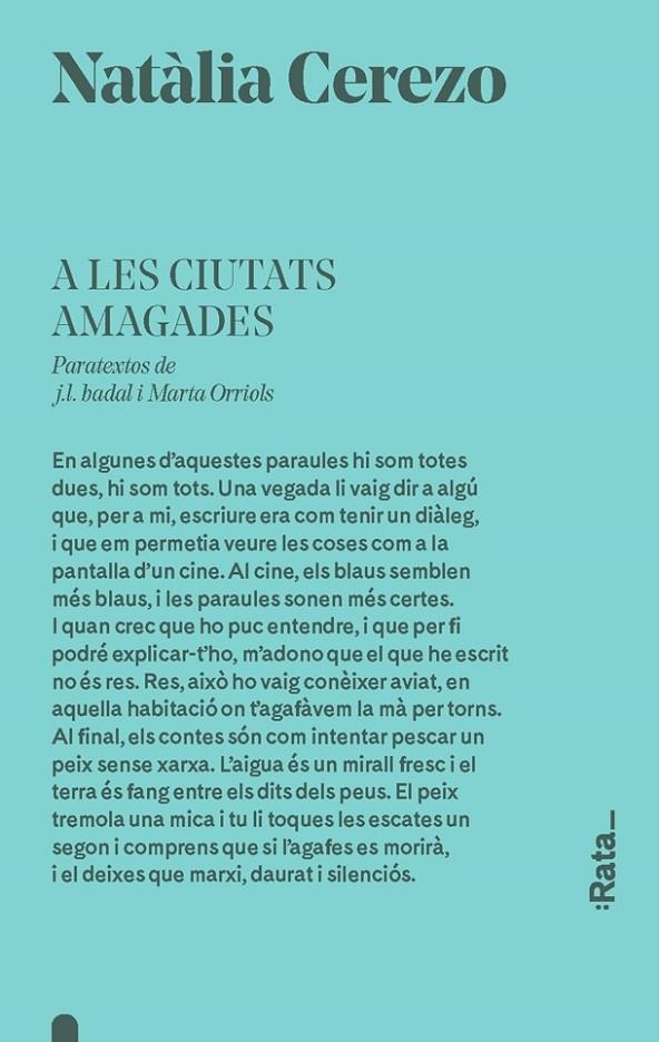 A LES CIUTATS AMAGADES | 9788416738403 | NATALIA CEREZO